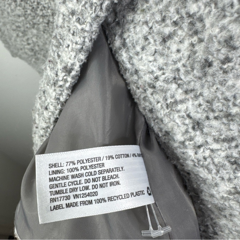 A New Day Collared Button-up Pocketed Double-Breasted Overcoat gray Women’s L - Picture 4 of 4